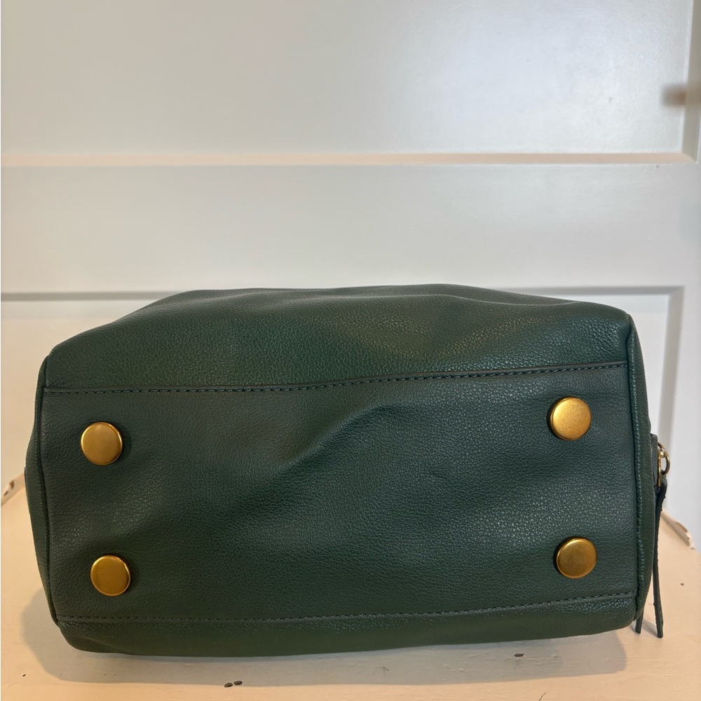 Fossil Forest Green Leather Satchel - Picture 5 of 14